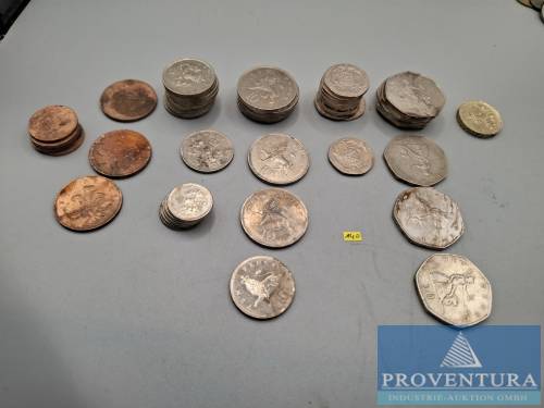 Umlaufmünzen England 1 Penny - 1 Pfund 5x 1 Penny